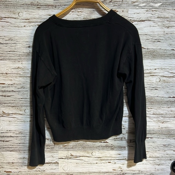 Frank & Oak Black V-Neck Sweater - Picture 7 of 8